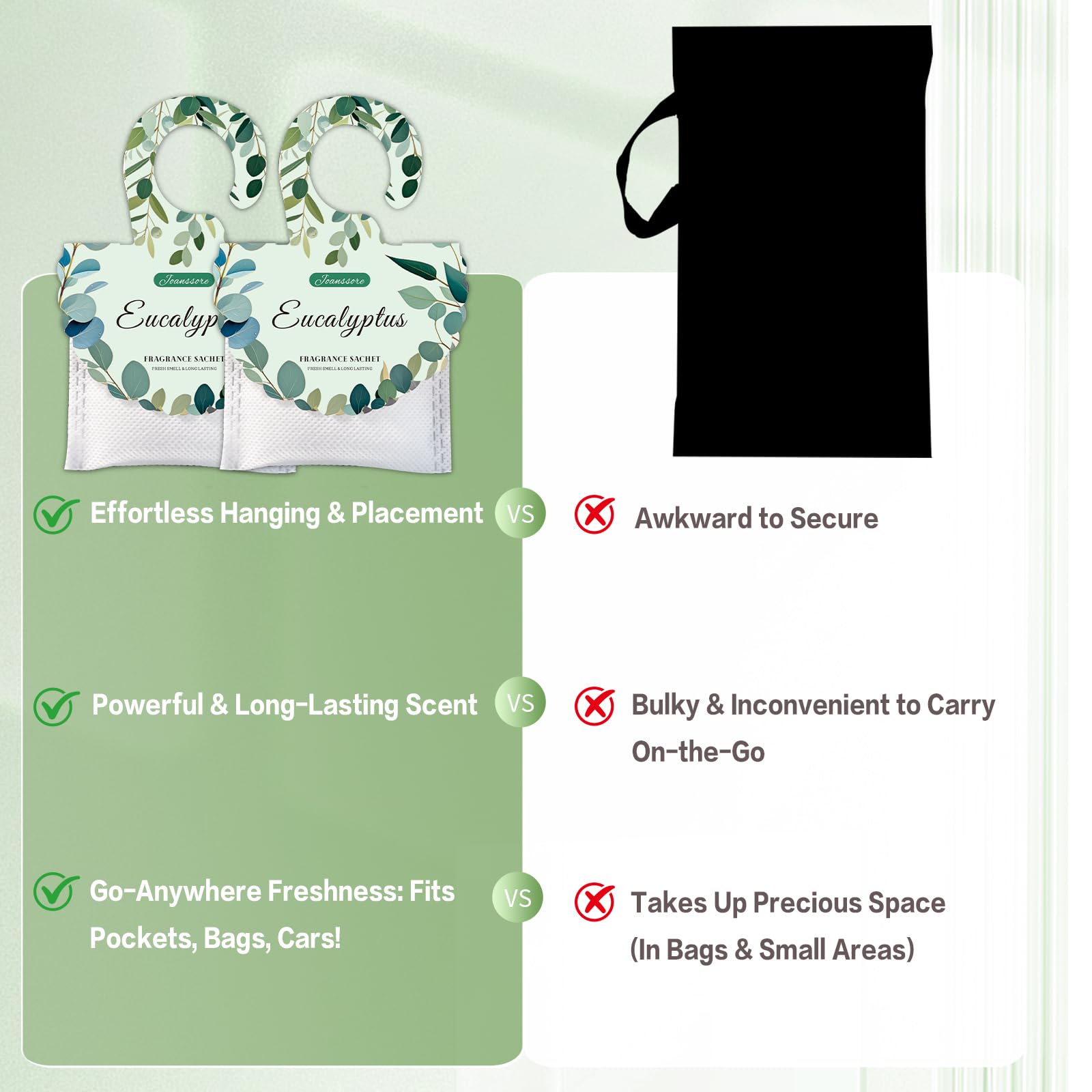 15 Packs Eucalyptus Scented Sachets Bag for Drawers and Closets, Home Fragrance Sachet, Long-Lasting Hanging Closet Deodorizer Smell Goods for House