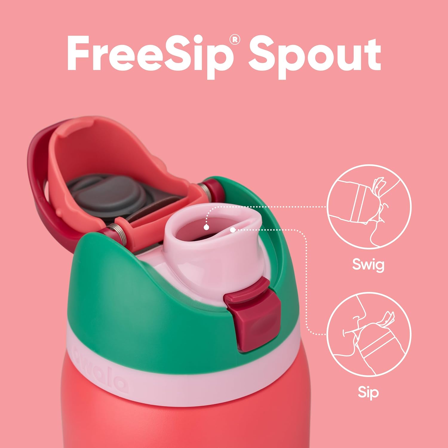 Owala FreeSip 32 oz Insulated Stainless Steel Water Bottle - BPA-Free, Straw Included, Perfect for Sports & Travel | Strawberry Fields