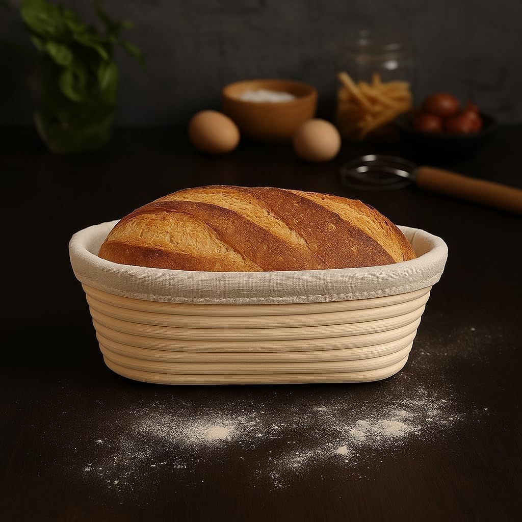 Saint Germain Bakery Premium Round Bread Banneton Basket - Ideal Proofing Basket for Artisan Bread (10 Inch)