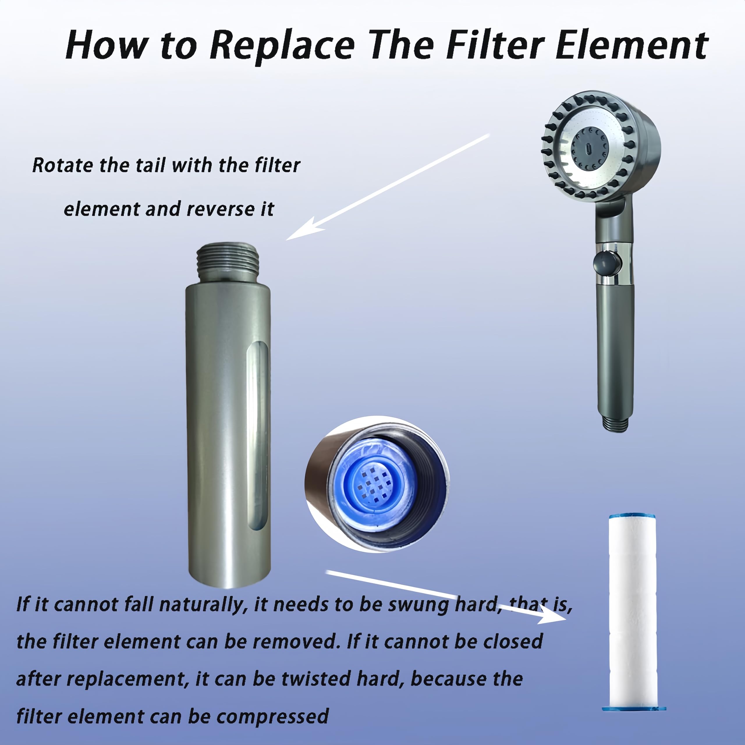 10Pcs Shower Head Filter Drivese, 2.75 Inch Ion Shower Dropse Head Filter PP Cotton Replacement Cartridge, Water Filter Core Cotton For Handheld Showerheads.