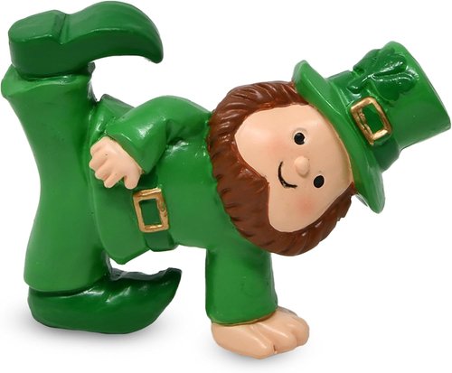 Gift Boutique St. Patrick's Leprechaun Figurines - Set of 3 Mini Resin Decor for Home & Garden