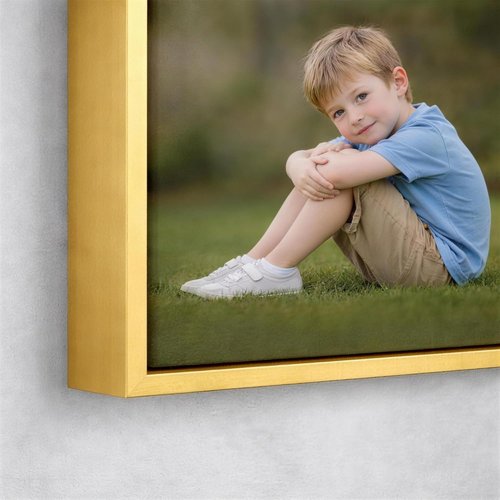 **Skiennix Personalized Canvas Prints - Custom Photo Wall Art in Gold | 11x14, Made in Texas**