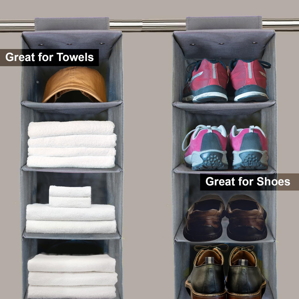 Perfect Curve 11-Pocket Baseball Hat Organizer - Gray Hat Storage Rack for Closet, Holds 100 Caps