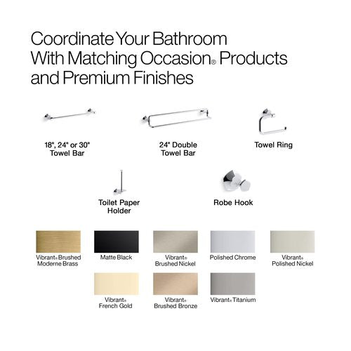 Kohler 27069-CP Occasion® Robe Hook, Polished Chrome