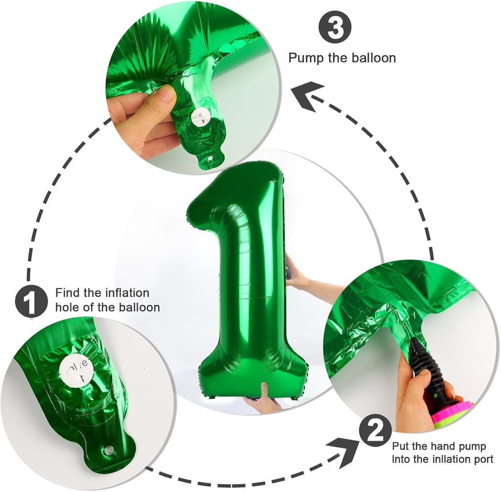 Skiennix 40-Inch Dark Green Number Balloons - Perfect Sweet 16 Birthday & Wedding Decor