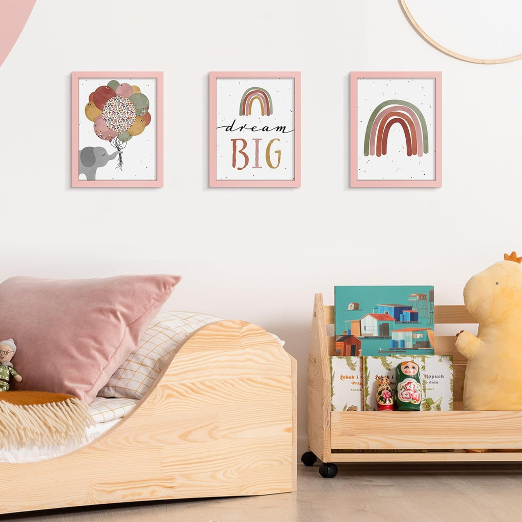 Upsimples 8x10 Picture Frame - Versatile Display for 5x7 Photos with Mat or 8x10 Without - Pink, 1 Pack