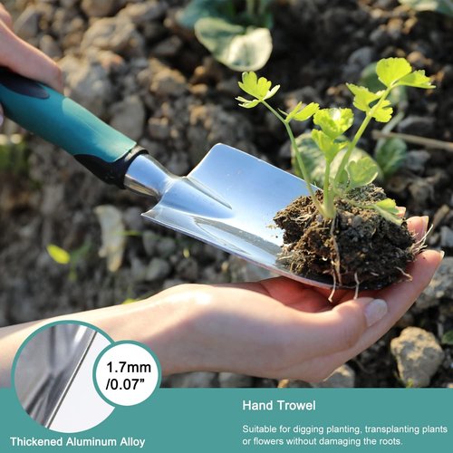 FANHAO Gardening Tools Set - 3 Piece Heavy Duty Cast Aluminum with Non-Slip Handles | Durable Garden Gifts for All