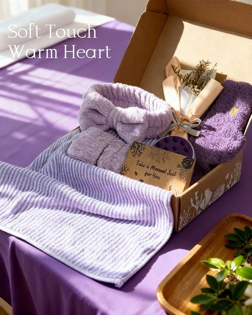 Coralogo Lavender Spa Gift Basket - Natural Pampering Set for Self-Care | 11-Piece Unique Gift for Women