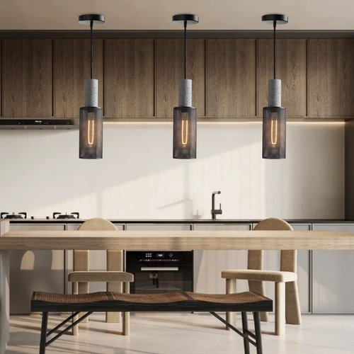 Lighten Chance 2-Pack 4" Black Pendant Light Fixtures, Adjustable Modern Hanging Lamp Shade for Kitchen Island, Industrial Metal Lampshade Ceiling Lighting for Dining Table Hallway Living Room