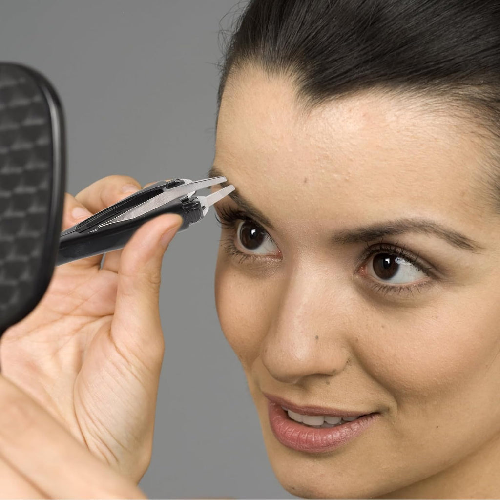 Skiennix Automatic Eyebrow Tweezers Set - Professional Retractable Design for Effortless Hair Removal