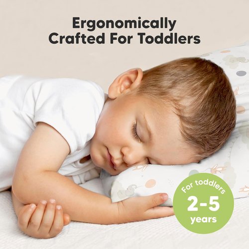 Escapade Toddler Pillow - Soft & Breathable Organic Cotton Travel Pillowcase | 13x18 for Kids 2-5 Years