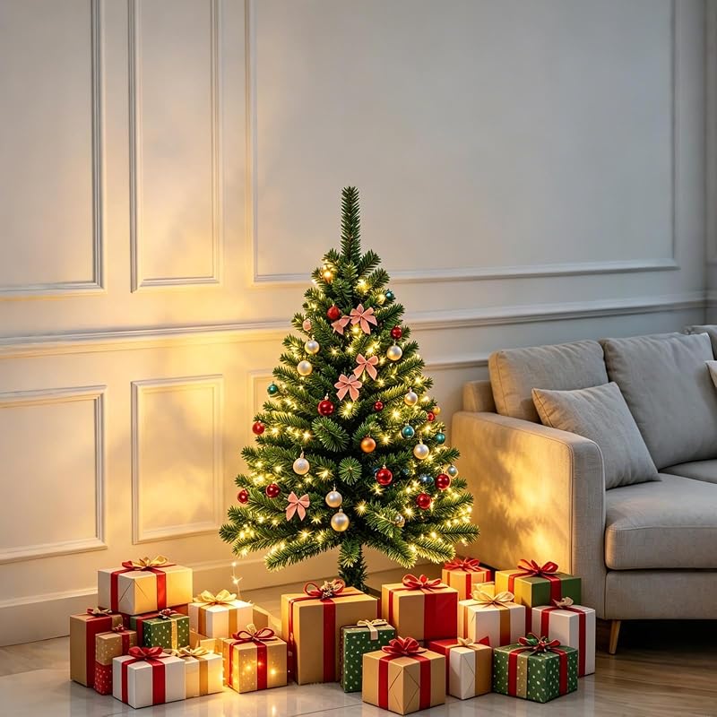 3FT Dark Green Mini Christmas Tree – Premium Foldable, Easy-Assembly Tabletop Tree