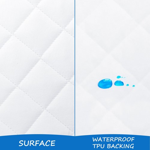 Bassinet Mattress Pad Cover Fit for AirClub/AMKE 3 in 1/HARPPA/TCBunny/MiClassic and Milliard Bedside Sleeper, Waterproof Bassinet Mattress Protector Quilted Bassinet Sheets (21" x 35") 2 Pack