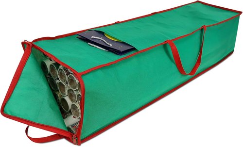 Gift Wrapping Organizer Storage Bag by [Brand Name] - 41 Inch Capacity for 25 Rolls | Green Design