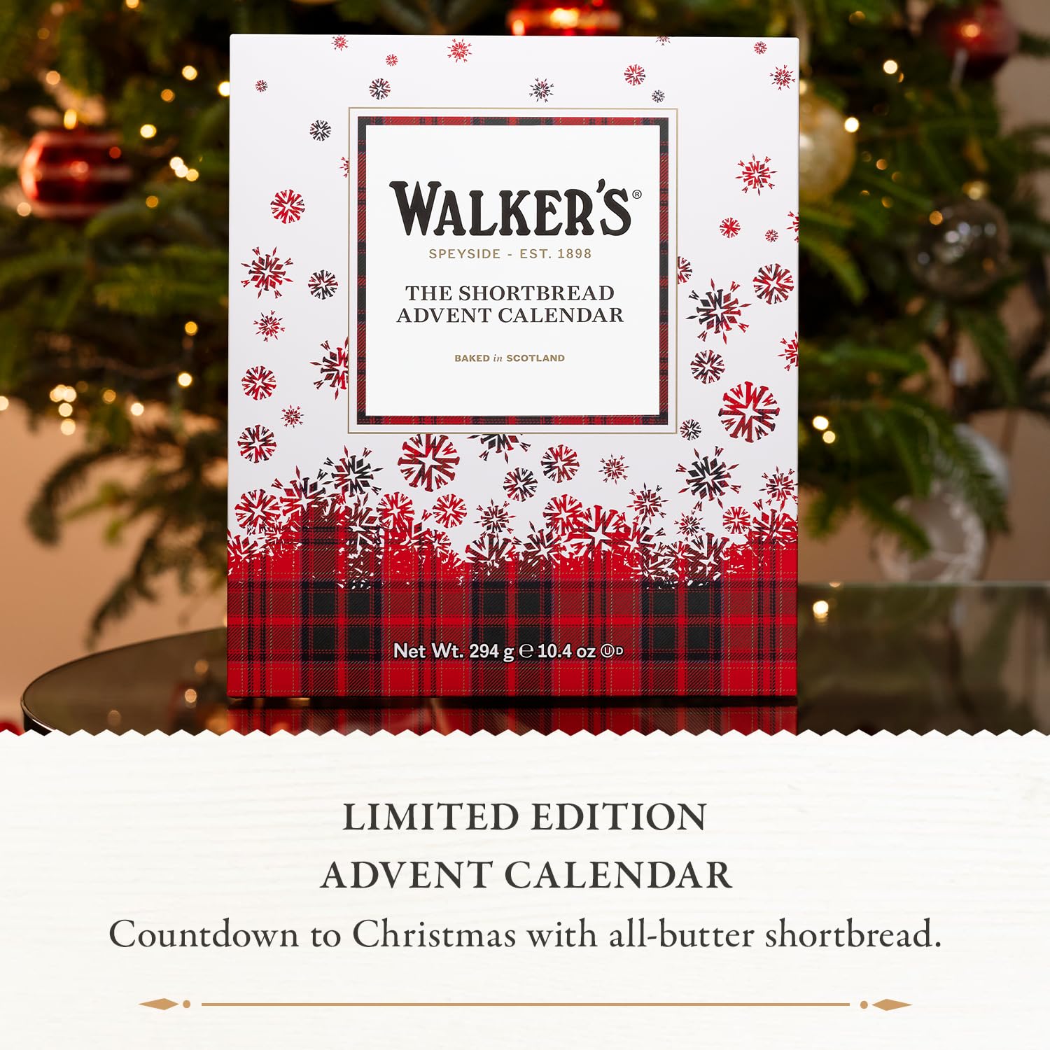 Walker’s Advent Calendar - Limited Edition Shortbread Cookies from Scotland | 24 Count (10.4 oz) - Festive Shapes & Flavors