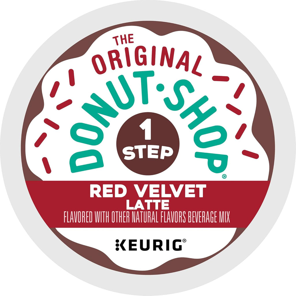Original Donut Shop Red Velvet Latte K-Cup Pods - One-Step Brewing, 20 Count