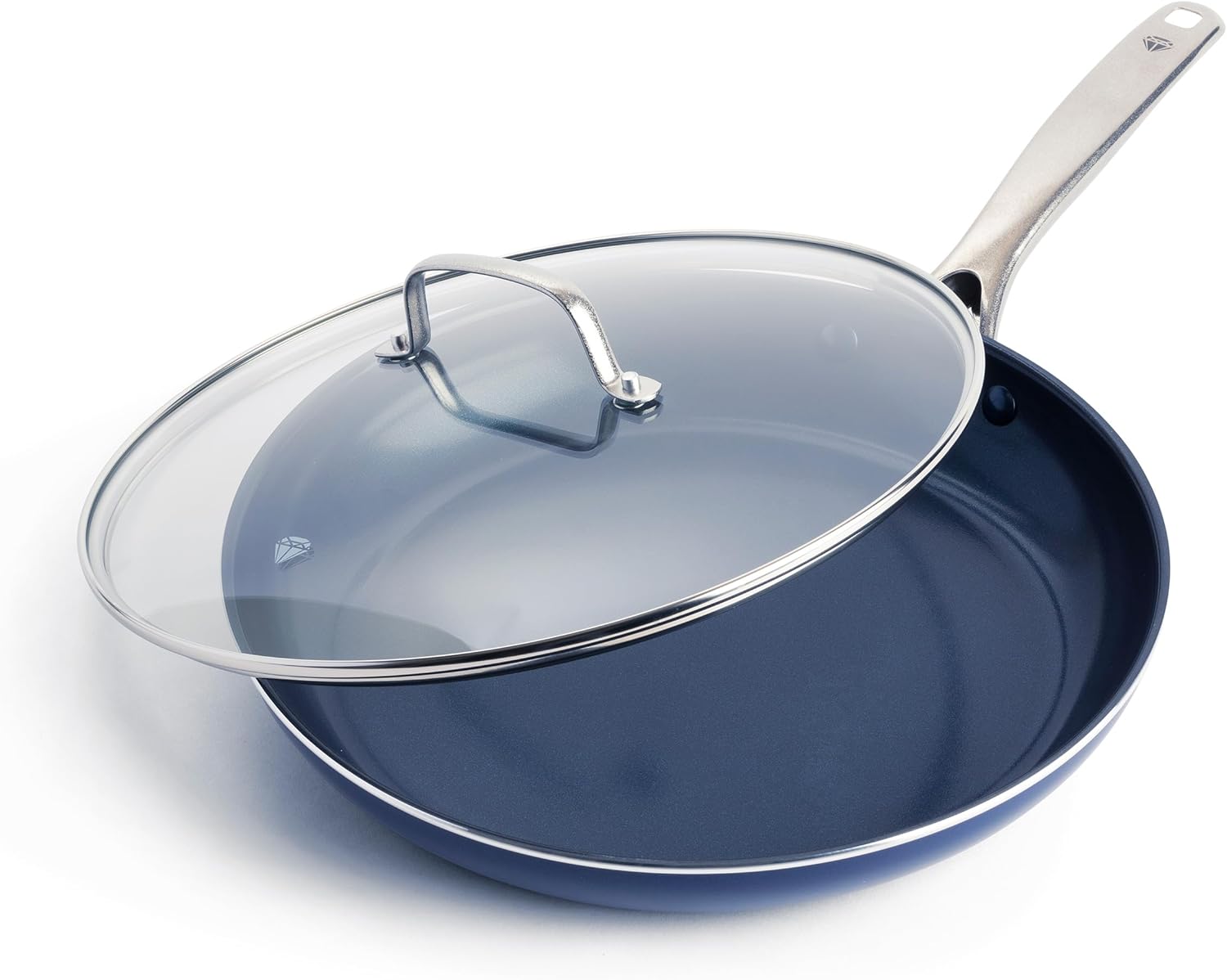 Blue Diamond 12" Nonstick Frying Pan - Diamond Infused, PFAS & PTFE-Free, Dishwasher Safe, Stay Cool Handle