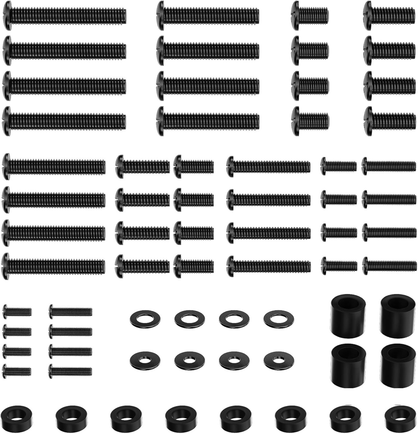 WALI Universal TV Mount Hardware Kit - Fits Most TVs Up to 80 Inches | Includes M4, M5, M6, M8 Screws - Black