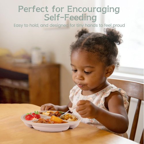 Eascrozn Toddler Forks and Spoons Set - 6 Pack Kids Silverware with Silicone Handles | BPA-Free, Dishwasher Safe