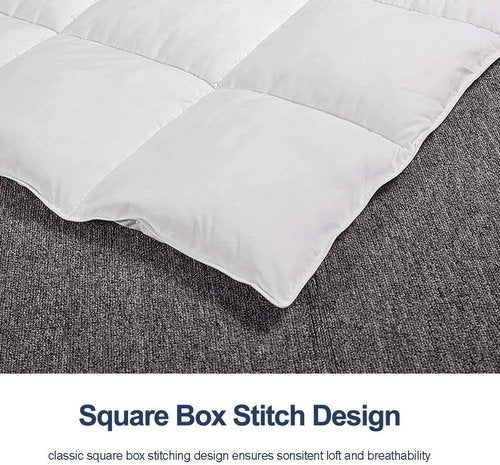 ACCURATEX Queen Duvet Insert Comforter - 400GSM Fluffy Down Alternative, Heavyweight & Warm | Machine Washable, White, 90x90