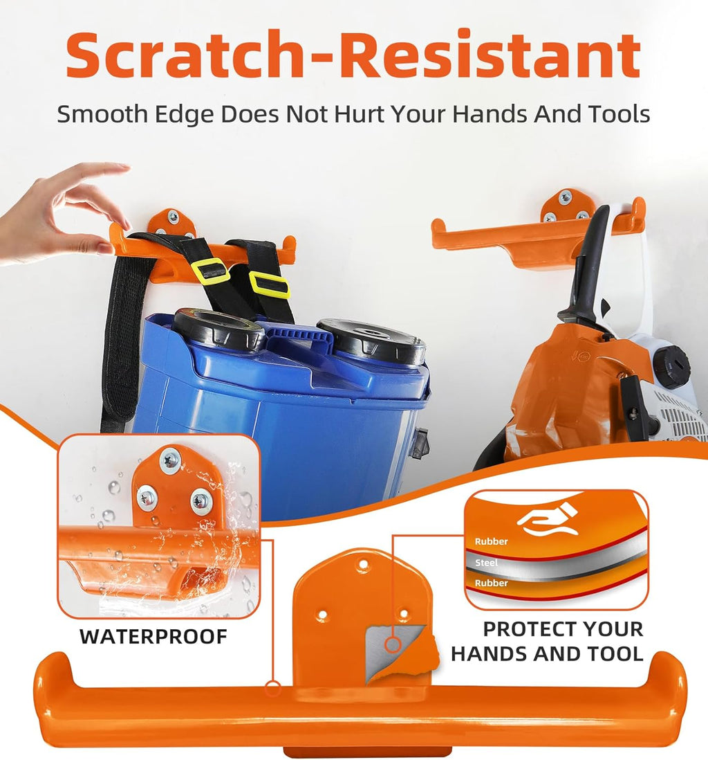 Backpack Leaf Blower Hanger - Heavy-Duty Wall Mount for Sprayers & Chainsaws | Garage Organization
