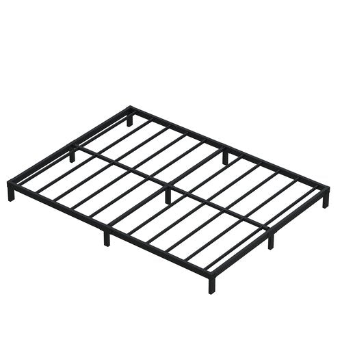 DiaOutro 7 Inch Full Size Bed Frame Heavy Duty Low Profile Metal Platform No Box Spring Needed Mattress Foundation, Easy to Assembly, Noise Free, Black