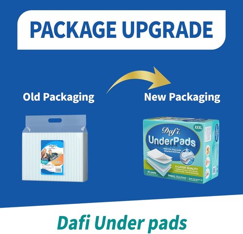 DAFI Extra Large Disposable Bed Pads - Super Absorbent Adult Incontinence Underpads | 30”x36” (50 Count)