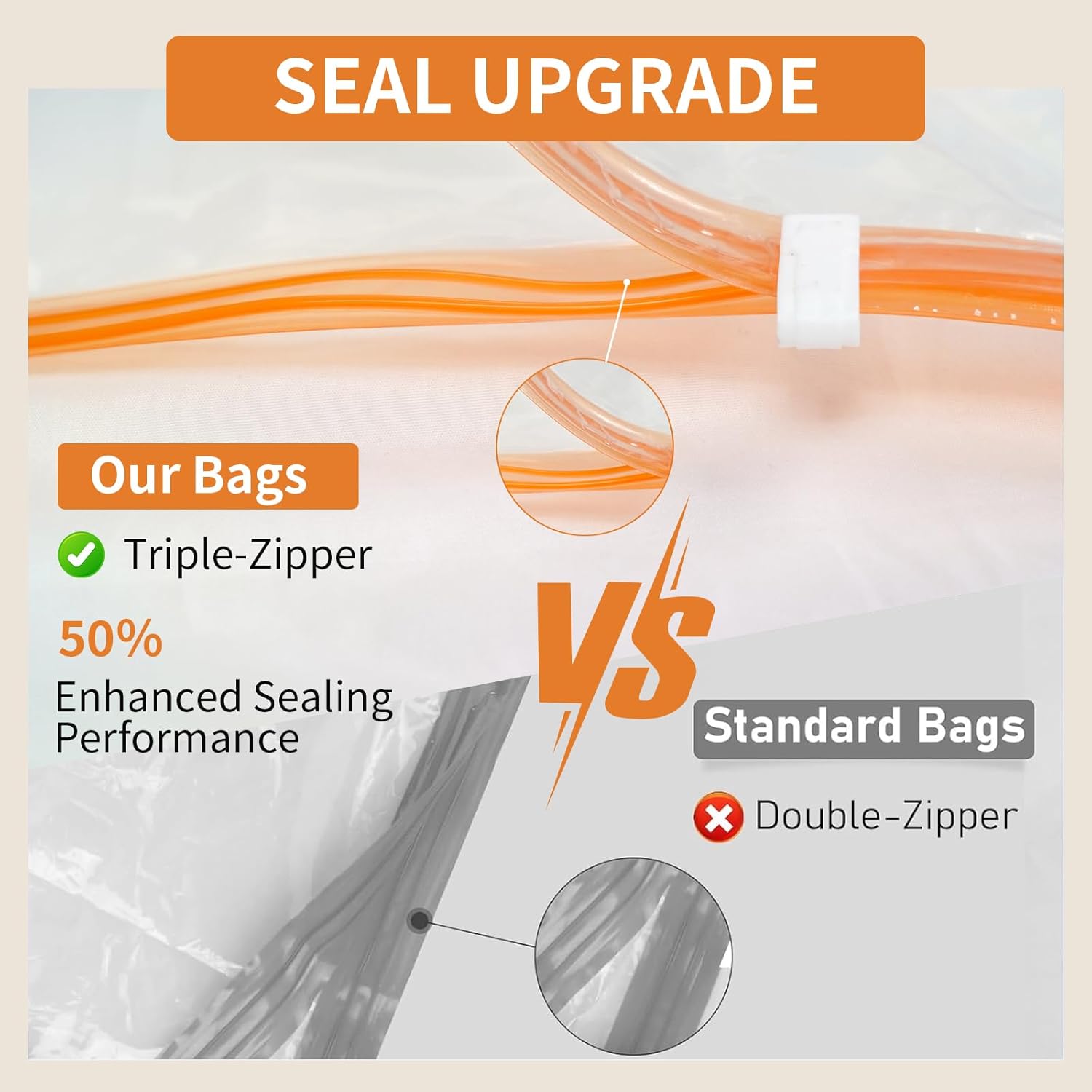 Skiennix Vacuum Storage Bags - 10 Pack with Wireless Rechargeable Pump | Space Saver for Travel & Luggage