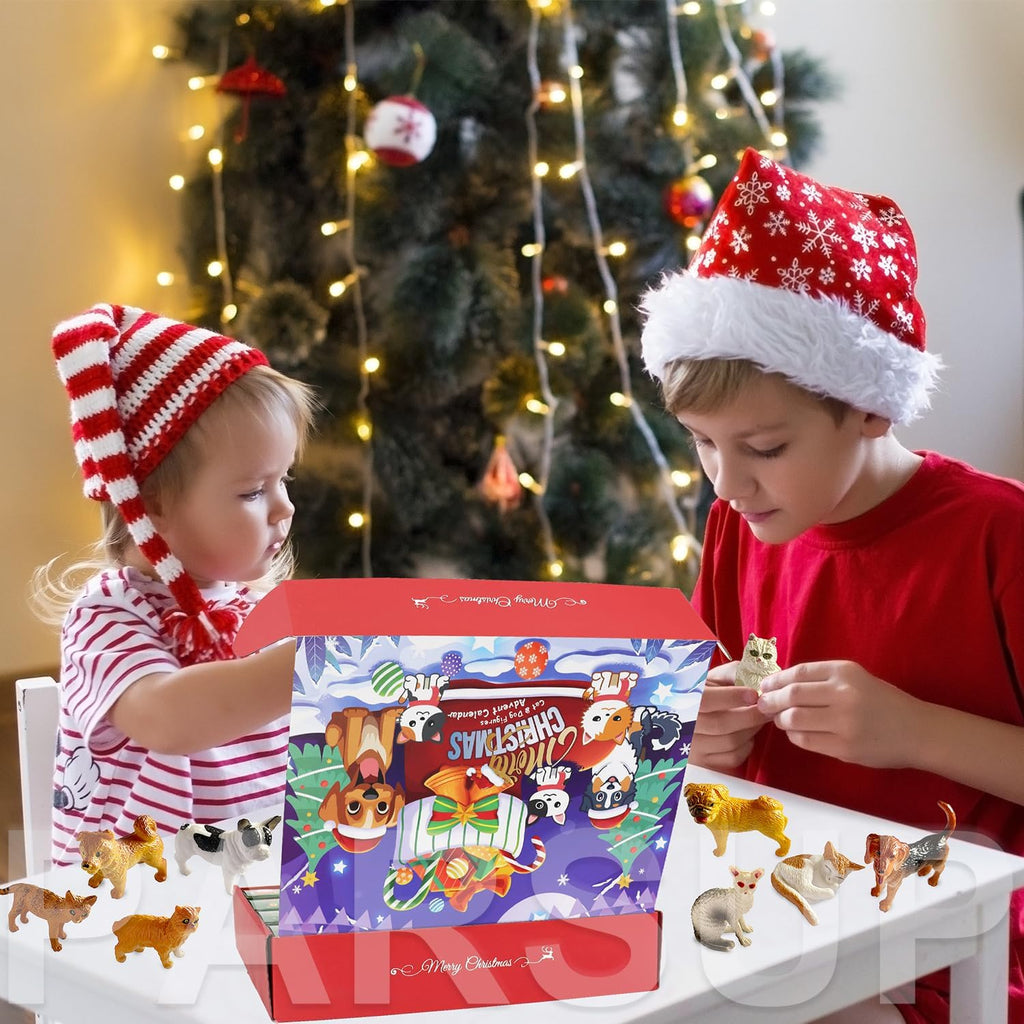 Regine Switzerland Christmas Advent Calendar - 24 Animal Figurines Countdown to Christmas Decor