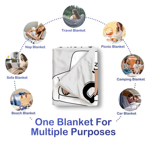 CosxHabitat Funny Bear Dad Blanket, Dad Gifts from Daughter Son Kids, Father Gifts for Birthday Christmas Throw Blankets for Sofa Couch Bedroom Living Room Home Decor, 50x60 Inches