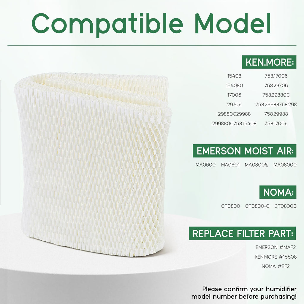 TOMOON MAF2 Humidifier Filter-Compatible with AIR.Care MAF2 MA0800 &Ken.more15408 154080 15508 14508 17006 29706 29988 29880C 758.15408 (4 Pack)