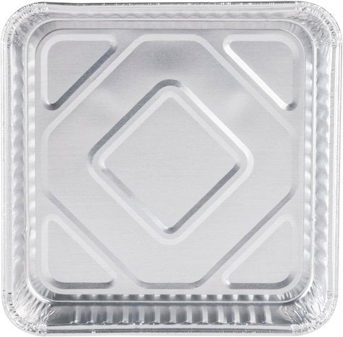 Extra-Thick Disposable Aluminum Baking Pans by [Brand Name] - Pack of 30 | 9” x 9” Recyclable Square Tins | 2” High Walls for Spill Prevention