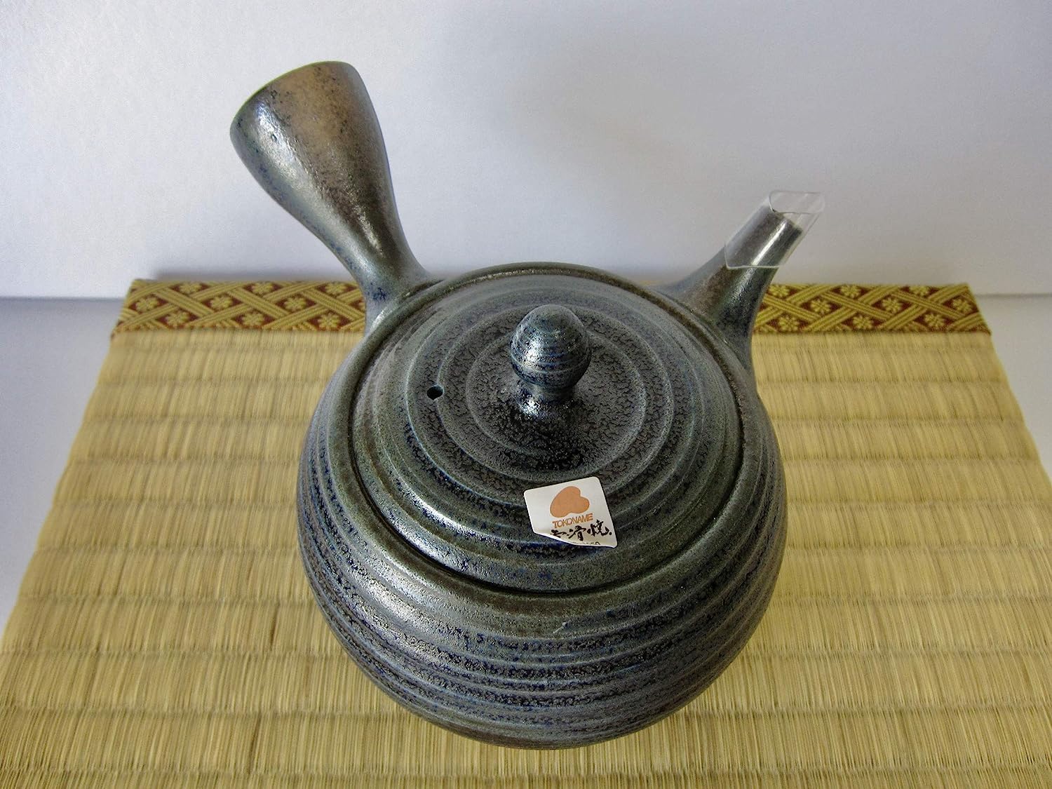 Yamakiikai Y238 Tokoname Ware Isshin Saku Round Teapot, 12.2 fl oz (360 ml), Ash Glazed Wheeler