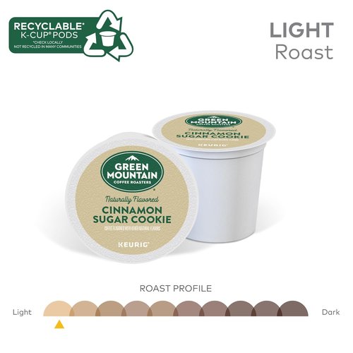 Green Mountain Coffee Roasters K-Cup Pods - Cinnamon Sugar Cookie Light Roast Coffee, 96 Count