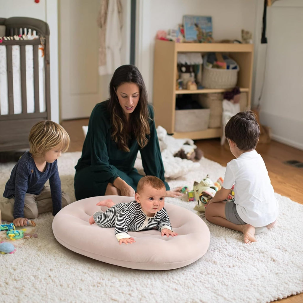 Skiennix Baby Lounger - Portable & Lightweight Pillow for Tummy Time | Skin-Friendly for 0-12 Months