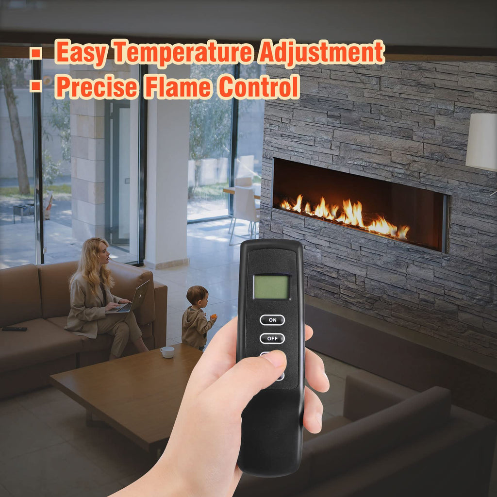 Upgraded Fireplace Remote Control Kit,Fit for skytech 1001 Napoleon Empire Rasmussen Superior Kingsman Regency and More.Temper Adjustment,Child Protection, LCD Screen,Control Millivolt Gas Valves