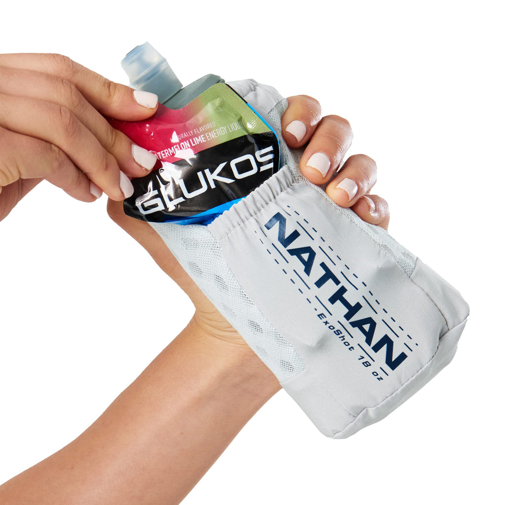 Nathan ExoDraw & ExoShot 2.0, Handheld Running Water Bottle for Marathons, Hiking, Ultra Running & Outdoor Activity