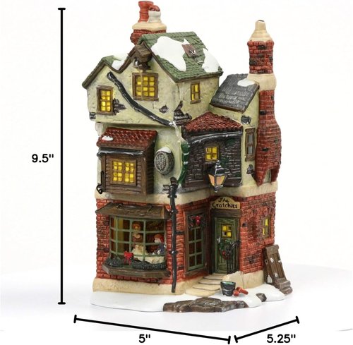 Department 56 | Dickens' A Christmas Carol Village - Cratchits Corner Lit Building, 9.65 Inch, Multicolor