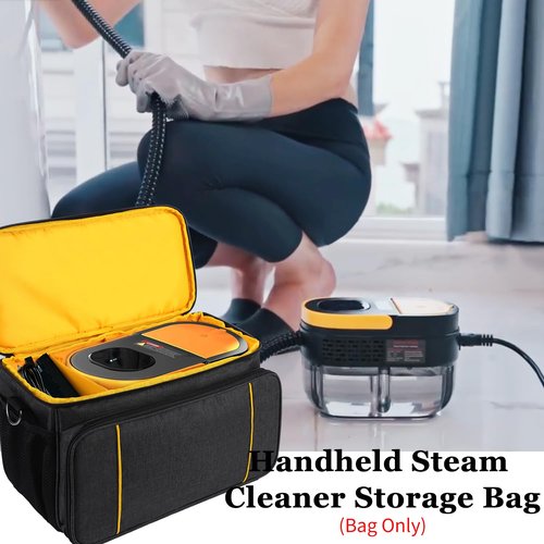 ZIORS Storage Bag Compatible with Gautye Handheld Steam Cleaner, Carrying Case with Removable Shoulder Strap Portable Steam Cleaner Storage Organizer with Extra Pockets, Bag Only