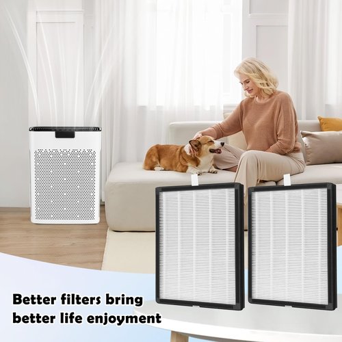 VIEWALL 2 Pack KJ190L Replacement Filters Compatible with MOOKA KJ190L Air Cleaner Purifiers, 3-in-1 H13 True HEPA, High-Efficiency Activated Carbon Filters