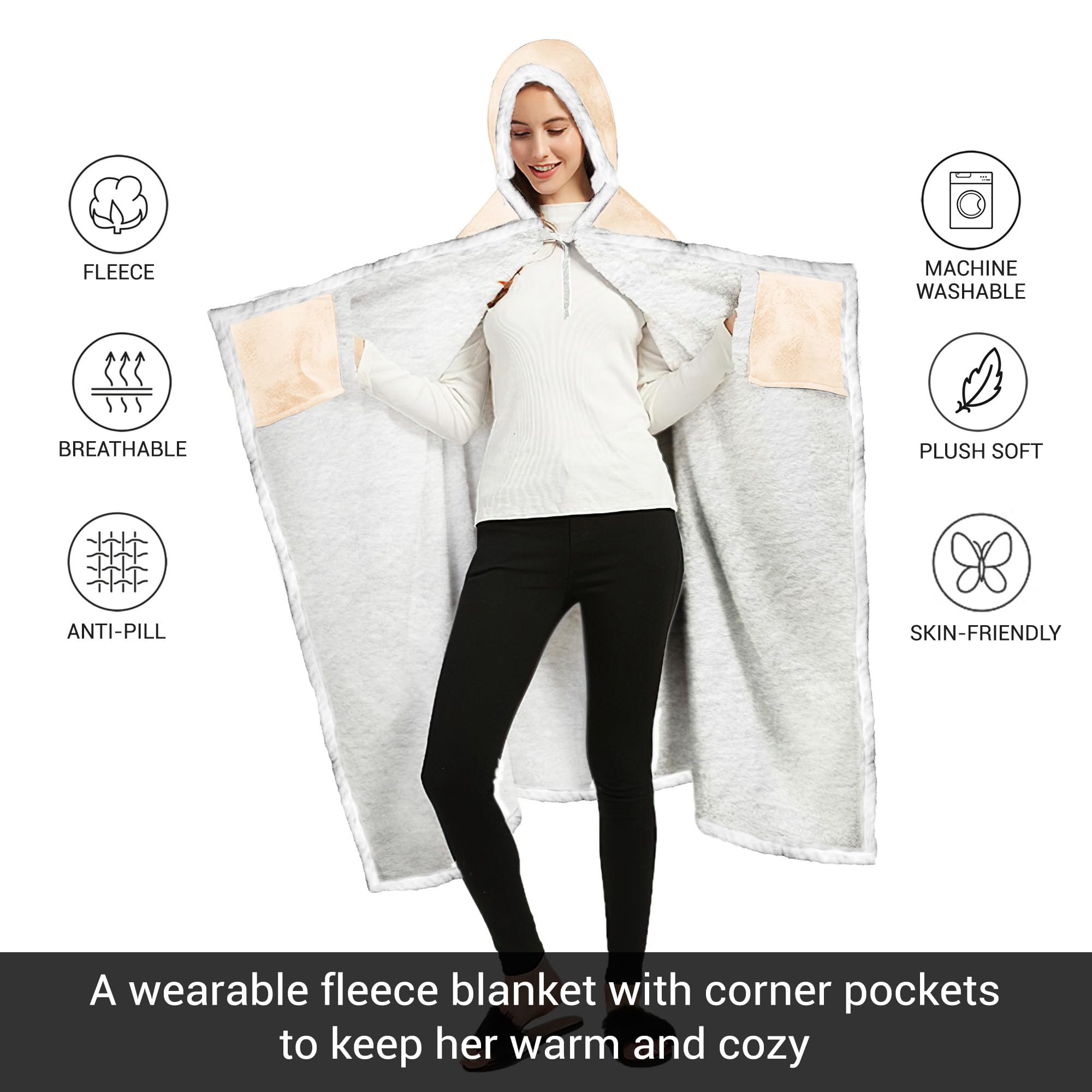 Vprintes February Queens Wearable Blanket - Women Gifts for Birthday - Birthday Gifts for Women, Gifts for Sister Mom Daughter Grandma Female Wife