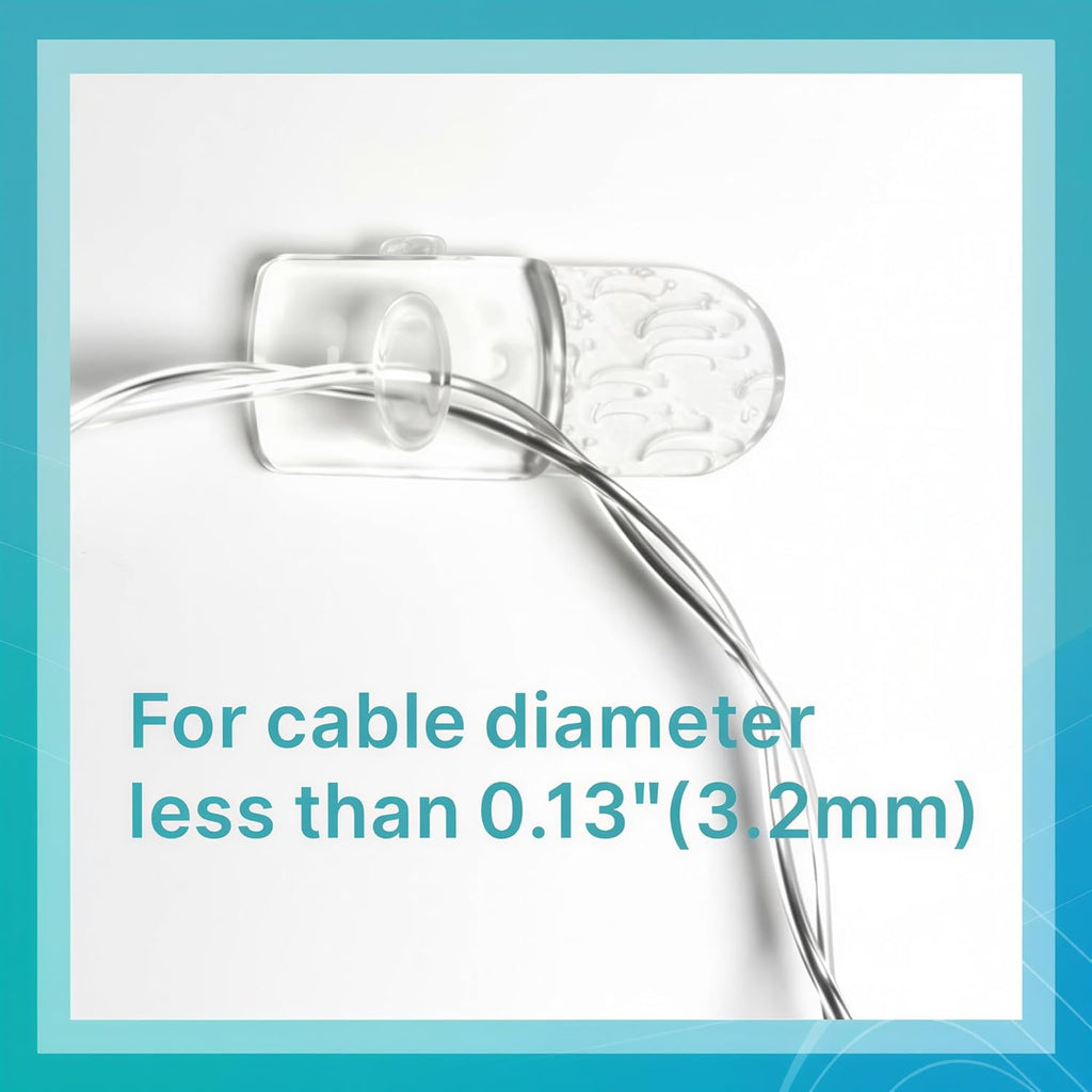 MOVELYST Mini Clear Light Clips - 100 Damage-Free Indoor Wall Hooks with 120 Adhesive Strips for Easy Christmas Decoration