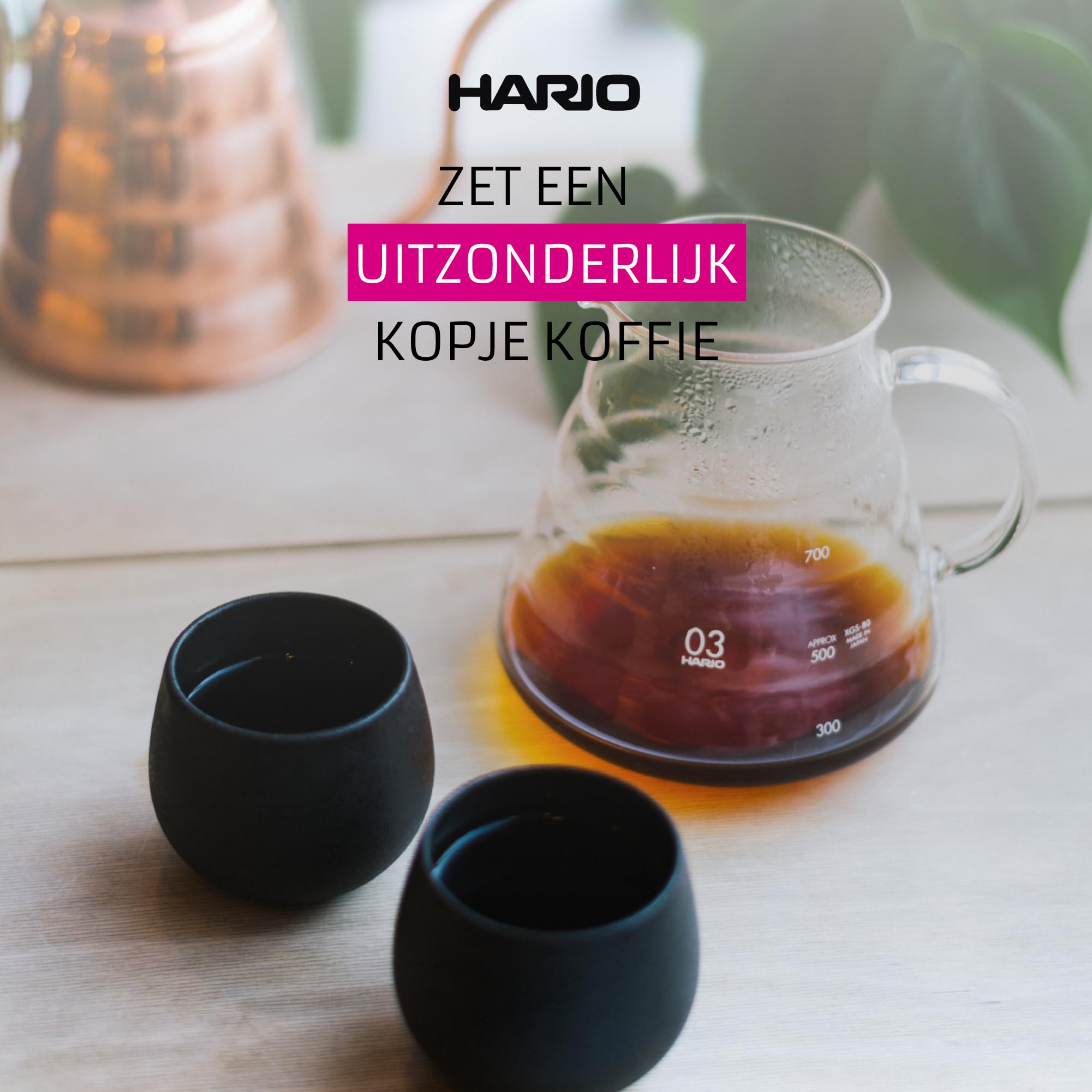 Hario V60 Glass Range Coffee Server, 600ml, Clear
