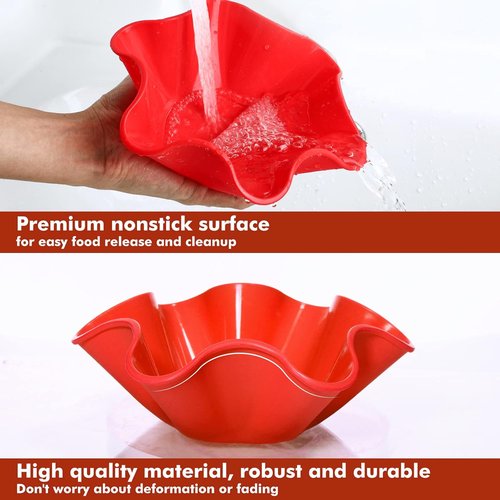 Koluti Nonstick Silicone Tortilla Shell Maker - Colorful Taco Salad Bowl Mold Set of 3 | Oven & Microwave Safe