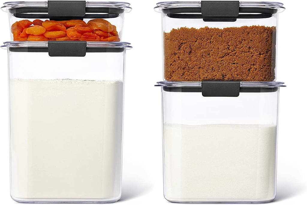 Rubbermaid Brilliance Food Storage Containers - BPA-Free, Clear, Airtight Set of 4 (8 Pieces)
