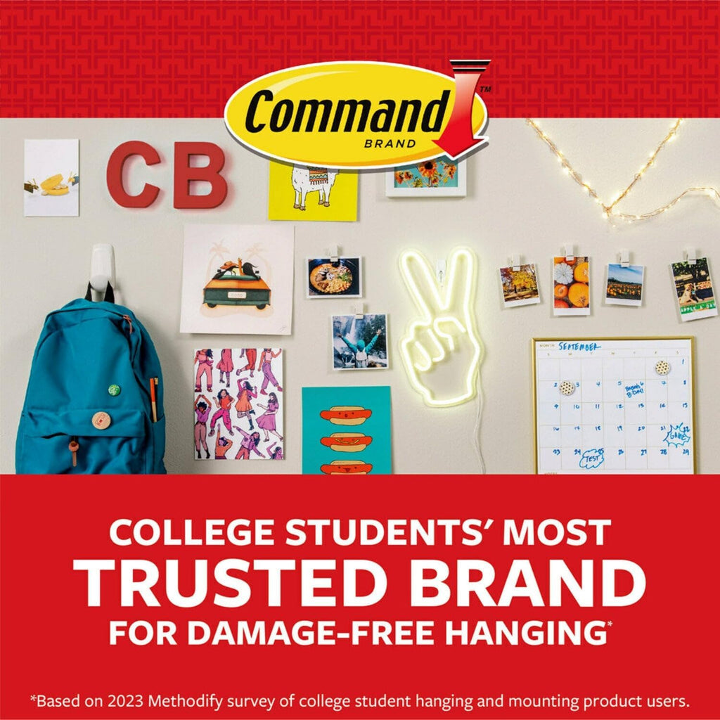Command 17026CLR-ES Clear Decorating Clips - 20 Clips in 2 Pack for Easy Home Organization