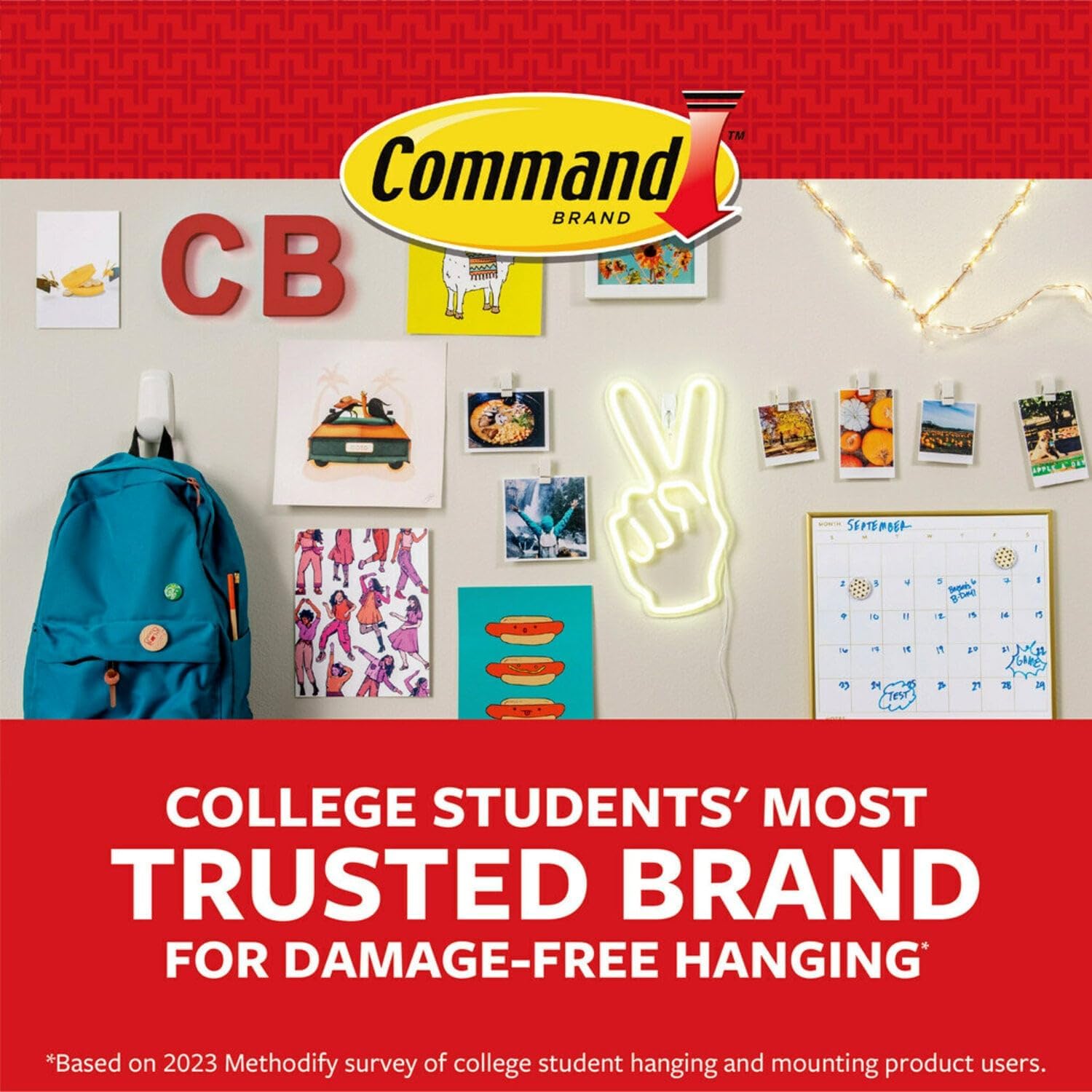 Command 17026CLR-ES Clear Decorating Clips - 20 Clips in 2 Pack for Easy Home Organization