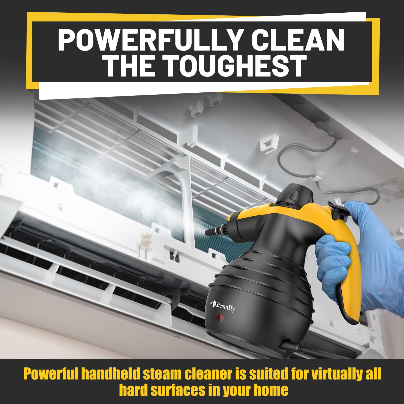 Pressurized Deep Cleaning Steam Cleaner, Multi-Surface Nature Steamer with Safety Lock & 10Pcs Accessories, Powerful Handheld Steam Cleaner for Home, Car, Furniture, Bathroom, Window, Grease, Grout