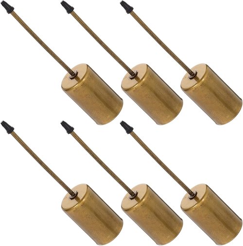 Ciieeo Metal Candle Holders - 6-Piece Set with Spike Insert for Taper Candles | Gold Iron Decor