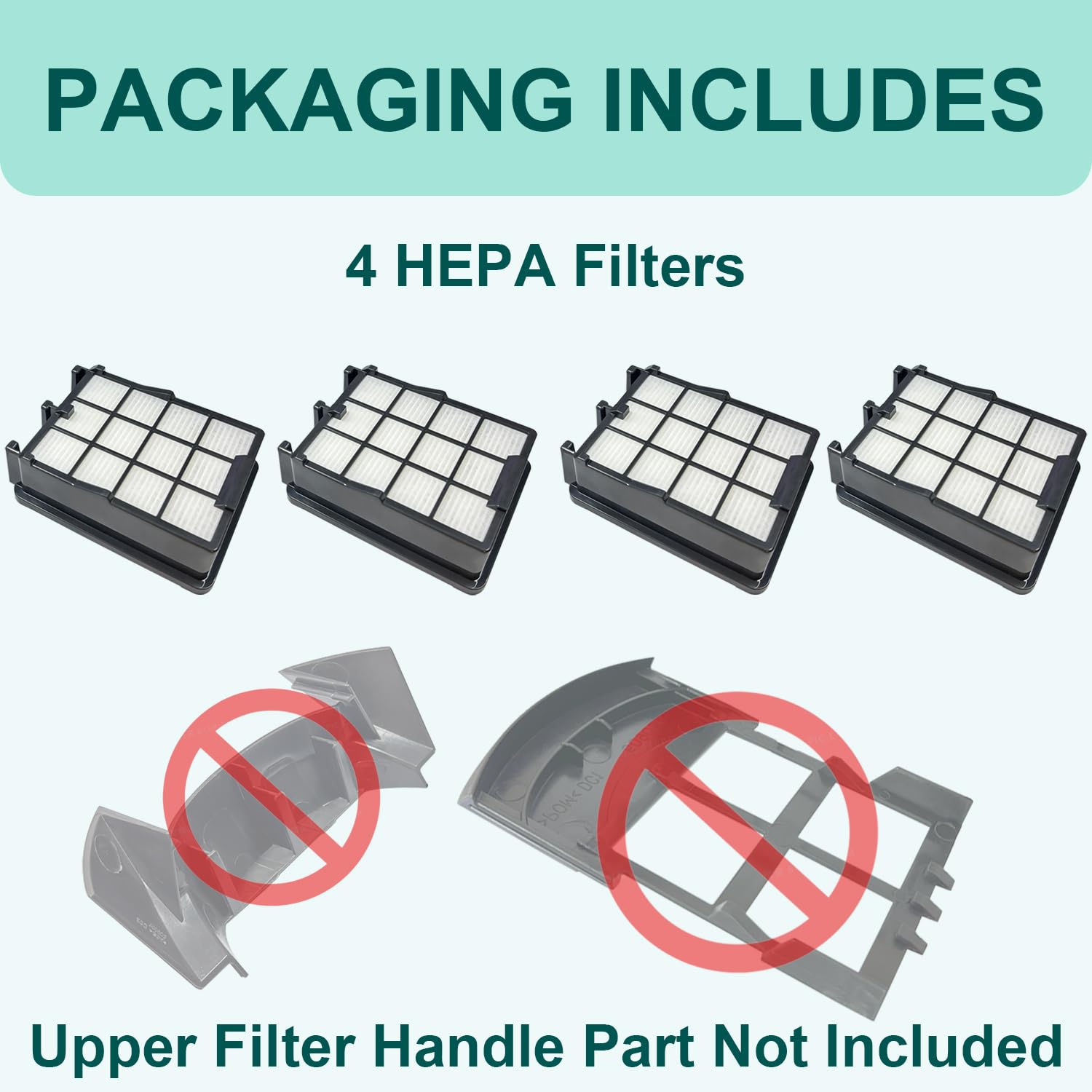 4 Packs 440005573 Hepa Exhaust Filter Compatible with Hoover UH71250, UH71251, UH71230 Corded Upright Vacuum Cleaner, Replacement for 440005573 (Upper Filter Handle Part Not Included)